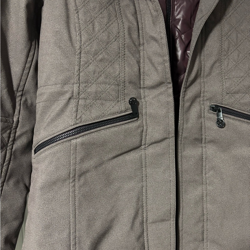 Nicole Miller Women's Quilted Brown Ski Jacket - Picture 3 of 6